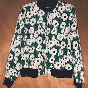Green & White Floral Bomber Jacket!✨